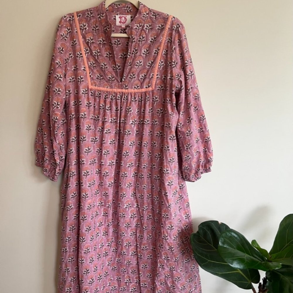 Victoria Dunn Maxi Day Dress in Boysenberry